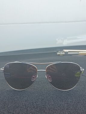 CARFIA Men's Black-Chrome Frame Aviator Sunglasses - Classic Polarized Gray Lens